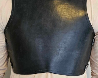 Leather Chest Armour: Handcrafted Curiass - Plain Design