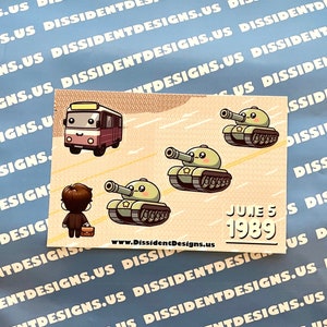 Tank Man Tales (AKA nothing Happened) - abziehbarer Aufkleberbogen 15 x 10 cm