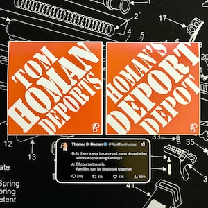 Homan’s Deport Depot Sticker 3&quot;