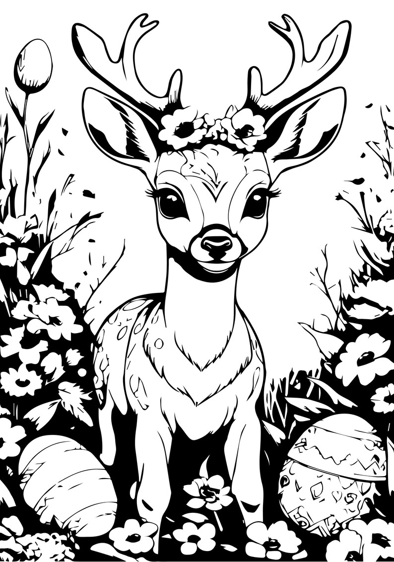 Printable Easter Coloring Pages, Printable Coloring Page, Downloadable