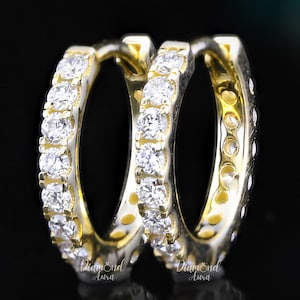 14K Gold Hoop Earrings Huggie Hoop Earrings Cartilage Hoop Earrings Diamond Hoops Earrings Dainty Gold Hoops Earrings Small Hoop Earrings