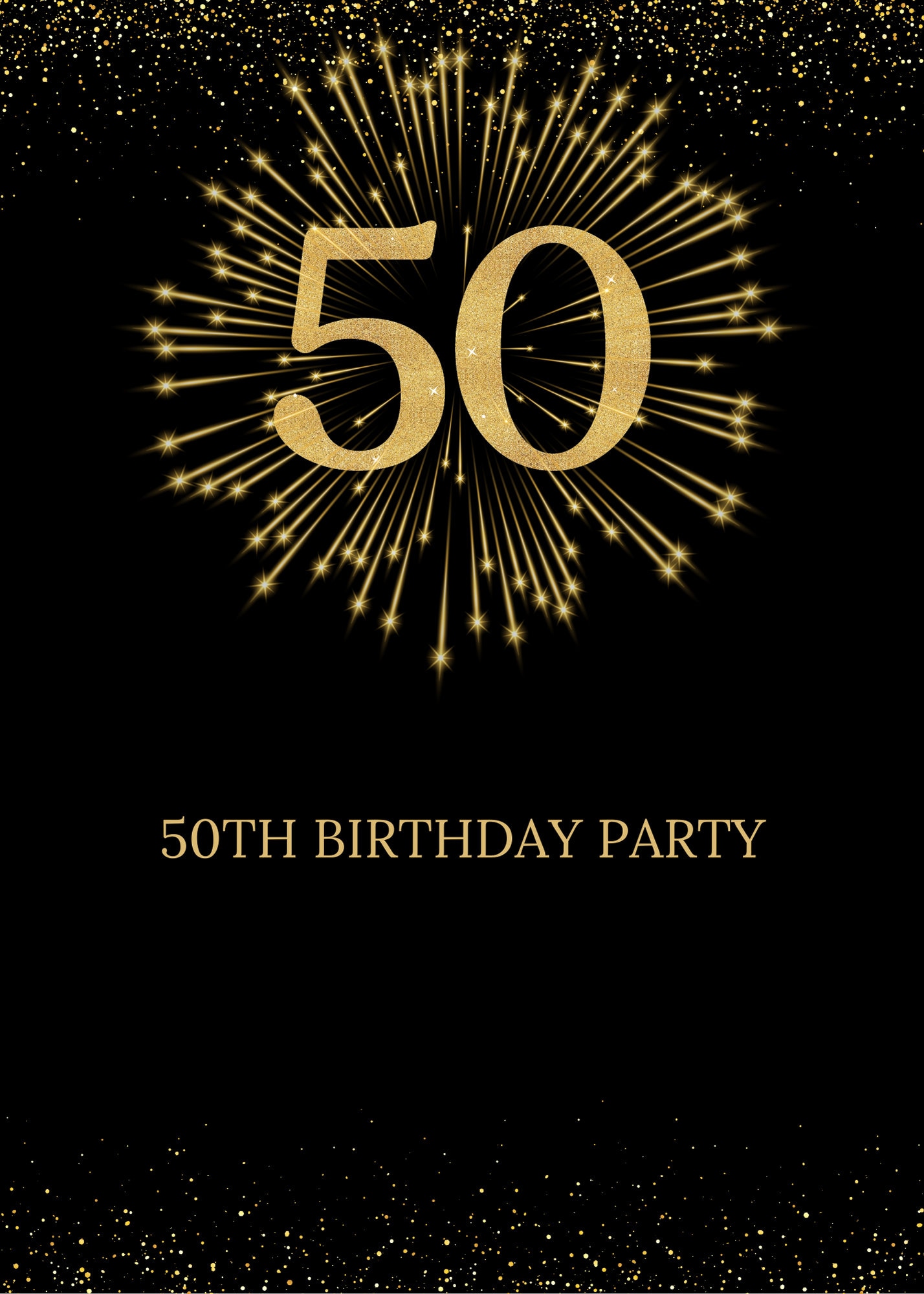 50th Birthday Party Invitation, 50th Birthday Invitation, 50th Birthday, Editable, Printable ...