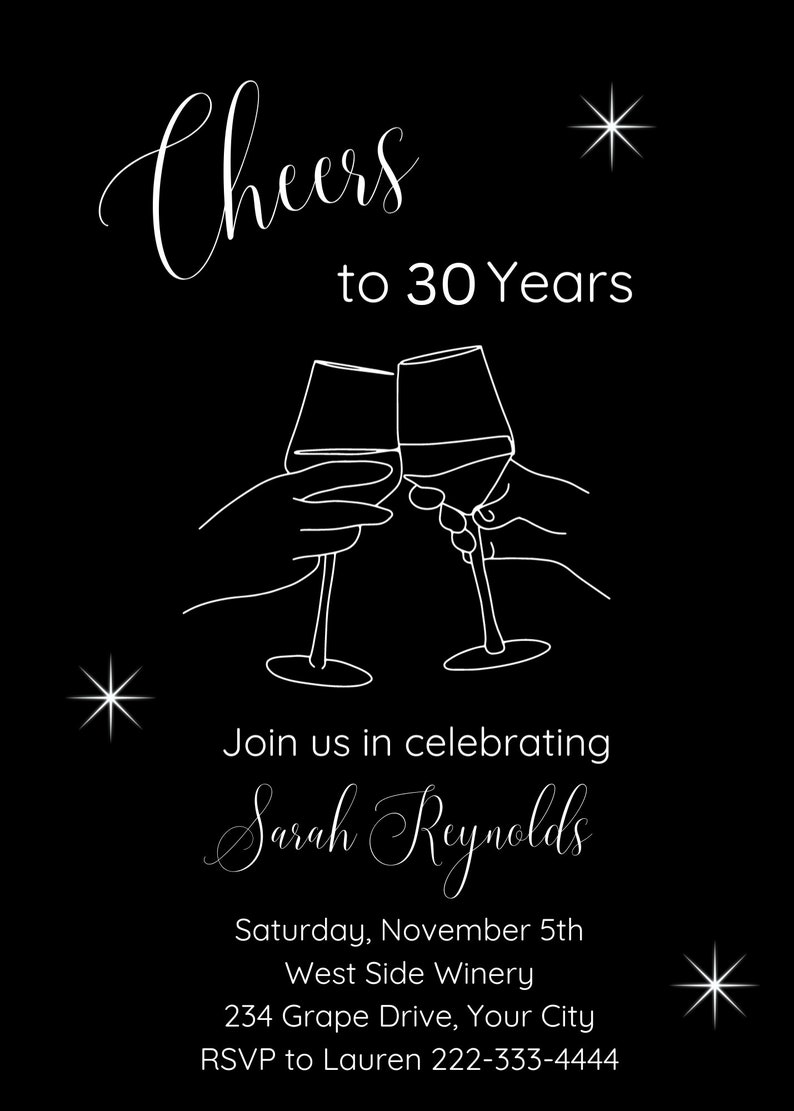 30th Birthday Party Invitation, 30th Birthday Invitation, 30th Birthday ...