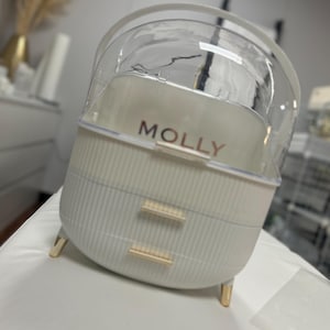 Pretty personalised Desktop skincare Make up Organizer girls, Cosmetic Organizer,  Storage Box, Gift for Her, Makeup Lover, make up storage