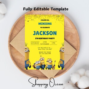 Editable Birthday Invitation | For Boy and Girl Kids invitation | Birthday Invitation, Template Editable-Printable | Invite Instant Download