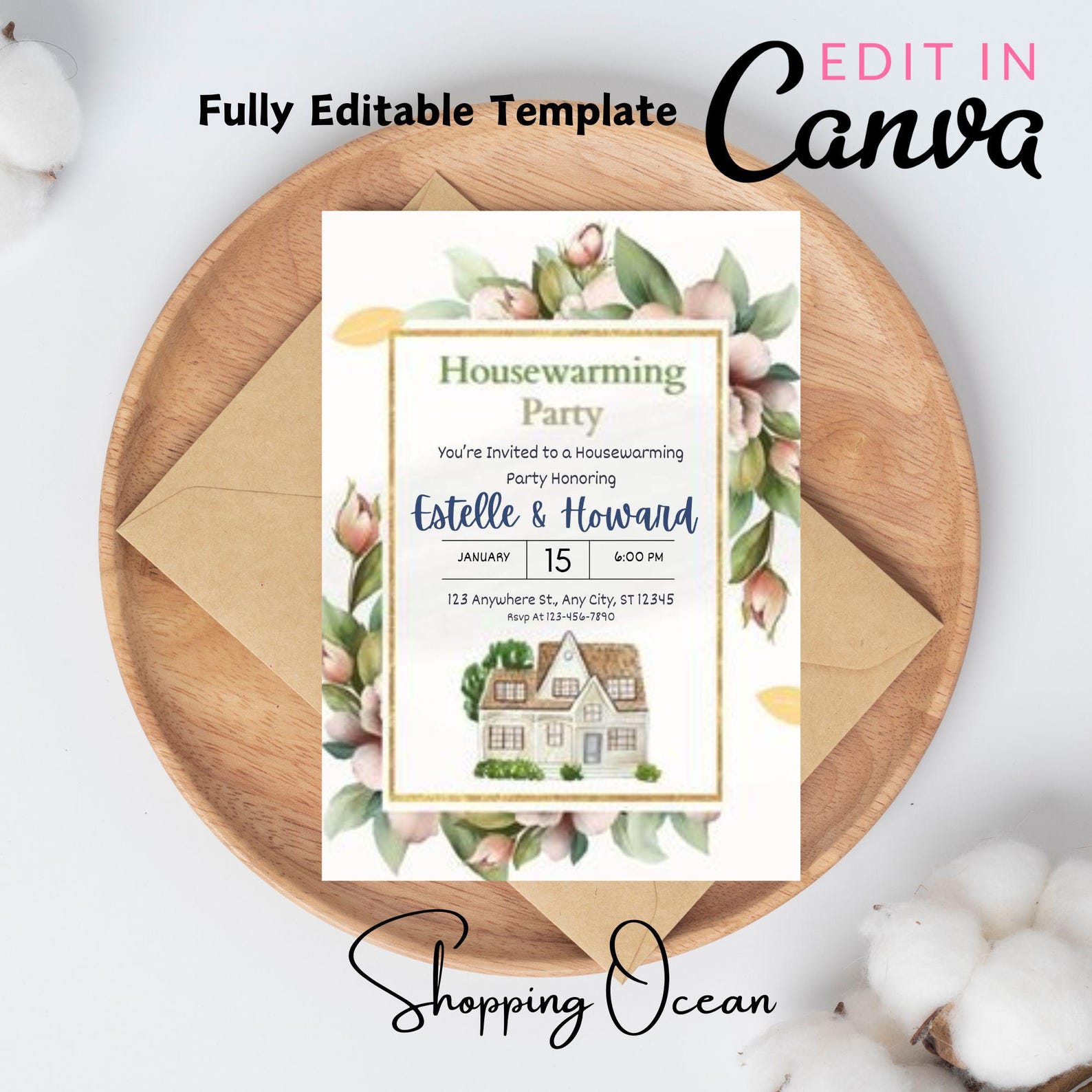Houswarming Invitation Template, Modern Housewarming Party Invite, New ...