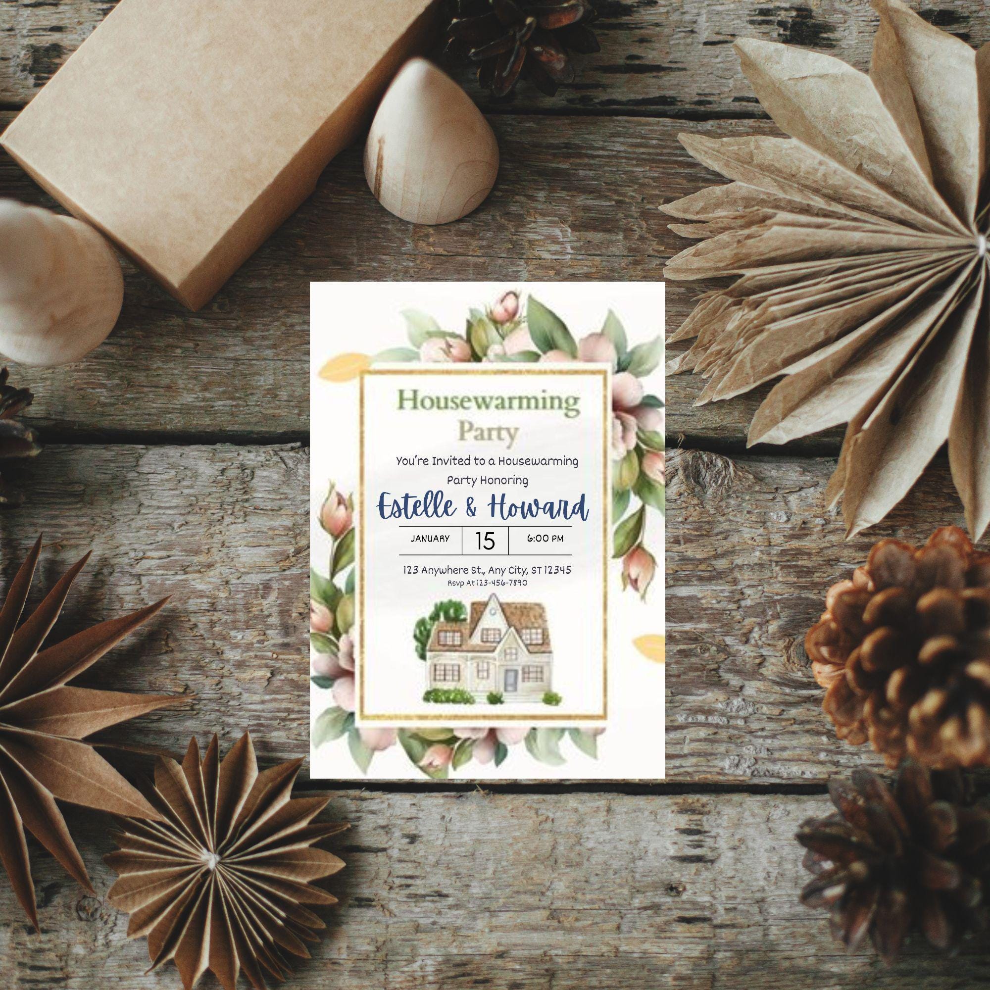 Houswarming Invitation Template, Modern Housewarming Party Invite, New ...