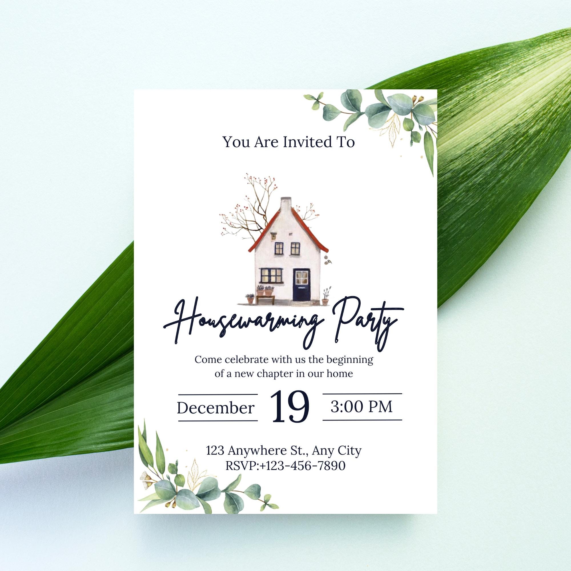 Editable House Warming Invitation, House Warming Party, Modern ...
