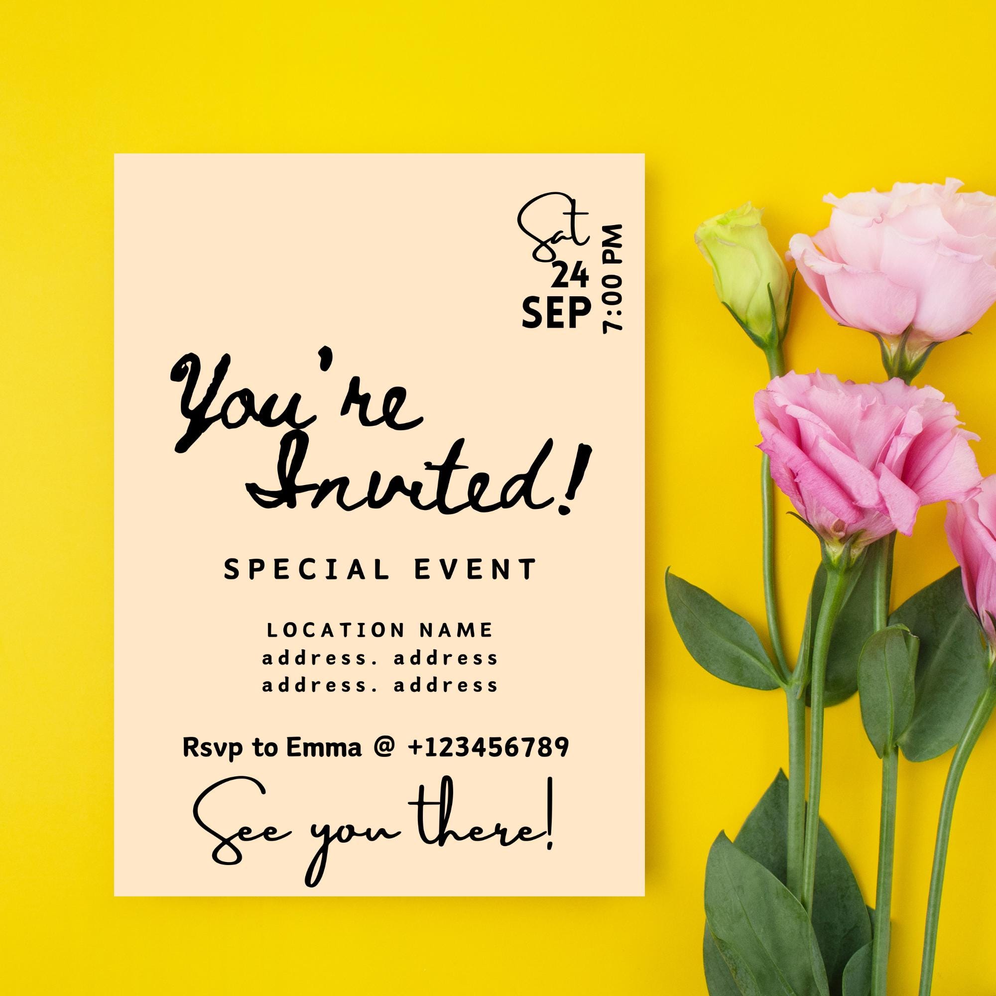 Editable Business Invitation Template Special Event Invitation, Digital ...