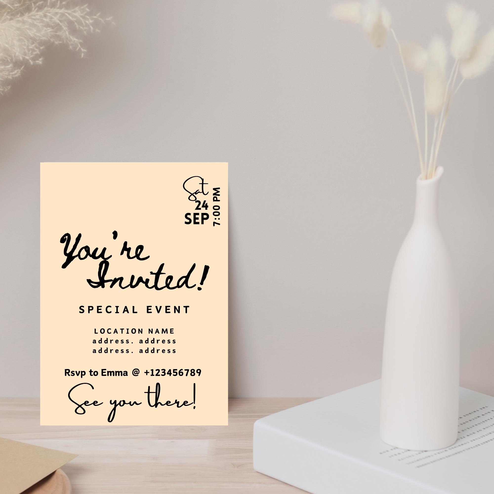 Editable Business Invitation Template Special Event Invitation, Digital ...