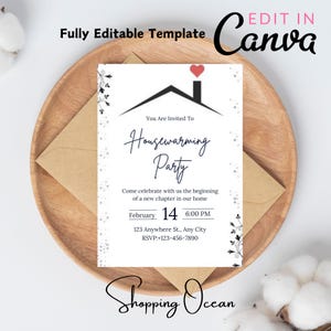 Housewarming Invite Template, Digital House Warming Invitation Video, Minimalist New Home Party Invite Card, Housewarming Invitation Card