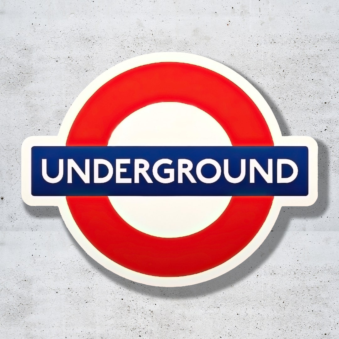 Underground Work Sticker Vintage Underground Vinyl Sticker Classic London Tube Decal Retro ...