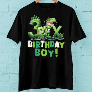 Three Rex 3rd Birthday Third Dinosaur 3 Year Old Party Png, Three Rex 3rd Birthday Third Dinosaur Family Party Png.