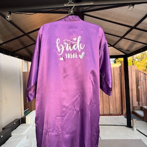 Custom satin Bridesmaid Robes with name, bachelorette robes, party robes, bridal party robes, bridal robe, personalized robes