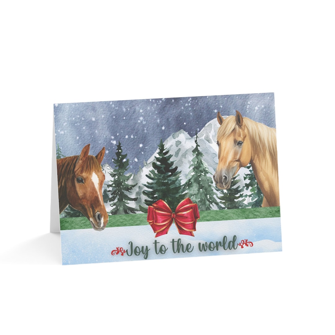 Horse Christmas Cards Horse Christmas Holiday Cards Horse Etsy