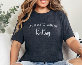 Gift For Knitter, Knitting Shirt, Knitting Lover Tee, Knitting Tshirt, Gift For Her, Knitting Lover, Knitting Tee, Funny Knitting Shirt