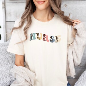 Leopard Print Nurse Shirt, Nurse Shirt, Nurse Life Shirt, Gift For Nurse, Nurse Week, Nursing School Tee, Registered Nurse Shirt