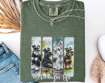 Comfort Colors Schnauzer Life Shirt, Dog Lover T-Shirt, Cute Schnauzer Mom Shirt, Gift for Schnauzer Lover, Cute Dog Mom Shirt