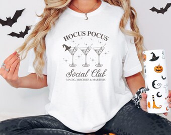 Halloween Shirt, Spooky Season Shirt, Bella Canvas Halloween Social Club Shirt, Gift for Halloween, Halloween Mom Shirt, Halloween Witches