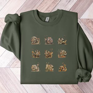 Goblincore Coquette Snail Sweatshirt, Gift For Nature Lover, Cottagecore Snail Sweatshirt, Snail Tshirt, Snail Theme Tshirt, Insect Lover