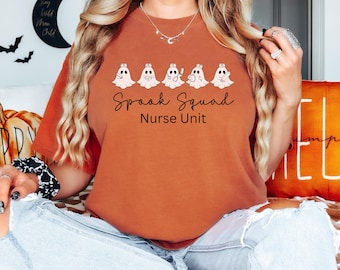 Comfort Colors Halloween Nurse Shirt, Halloween Nurse Tee, Gift for Nurse, Spooky Season Nurse Shirt, Cute Nurse Shirt, Nurse Gift for Women