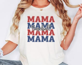 Cute Baseball Mama Shirt, Gift For Baseball Mom, Gift For Baseball Lover Mom Shirt, Mothers Day Shirt, Baseball Season Mom Shirt, Sports Mom