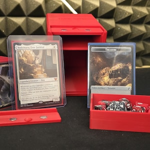 Caja de dados Commander robusta para Magic: The Gathering / Almacenamiento de dados MTG duradero con tapa / Accesorio protector para juegos