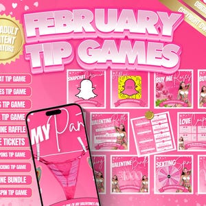 12 OnlyFans February Tip Game Templates, Valentine&#39;s Day Tip Games, Snapchat Tip Game, Spin The Wheel, February Themed Templates & More!