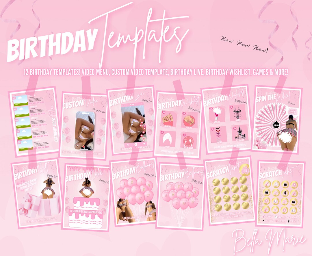 12 Onlyfans Birthday Templates Birthday Video Menu Birthday - Etsy