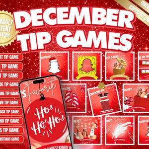 10 OnlyFans December Tip Games Posts, OnlyFans Christmas Tip Games, OnlyFans Snapchat Tip Game, December Themed Templates & More!
