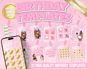 12 OnlyFans Birthday Templates, Birthday Video Menu, Birthday Live, Birthday Wishlist, Birthday Spin The Wheel, Birthday Games & More!