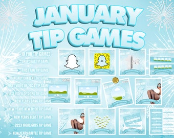 10 OnlyFans January Tip Game Posts, OnlyFans New Years Tip Games, OnlyFans Snapchat Tip Game, January Themed Templates & More!