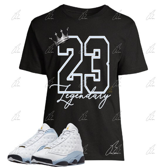 Shirt to Match Air Jordan Retro 13 Blue Grey 23 Graphic Tee best Gift birthday sneaker Match valentines Present aj13s adults Kid Etsy
