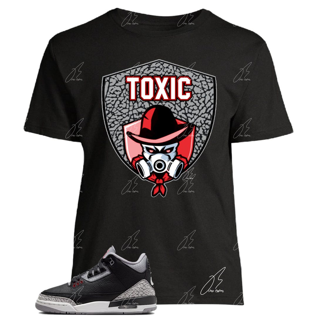 MJ(2) T-Shirt Match Jordan 3 Black Cement main image 0