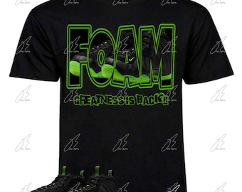 Air Foamposite One BLACK VOLT/Green Matching Shirt,Sneaker Graphic Tee,Best Gift,Birthday,Sneaker Match, Present,Adults & Kid,Mens Tops,