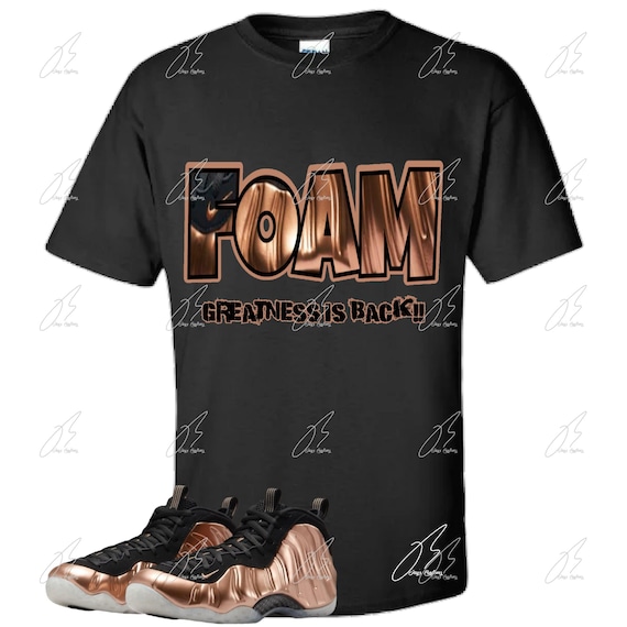 Foamposite Shoes Black And Gold Foams Shirt Nike Air Foamposite