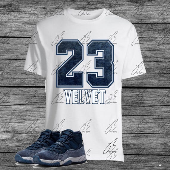 Shirt To Match Jordan 11 Velvet/Navy,23 Graphic Tee,Best Gift,Birthday,Sneaker Match, Present,AJ11s,Adults & Kid,Christmas Gift