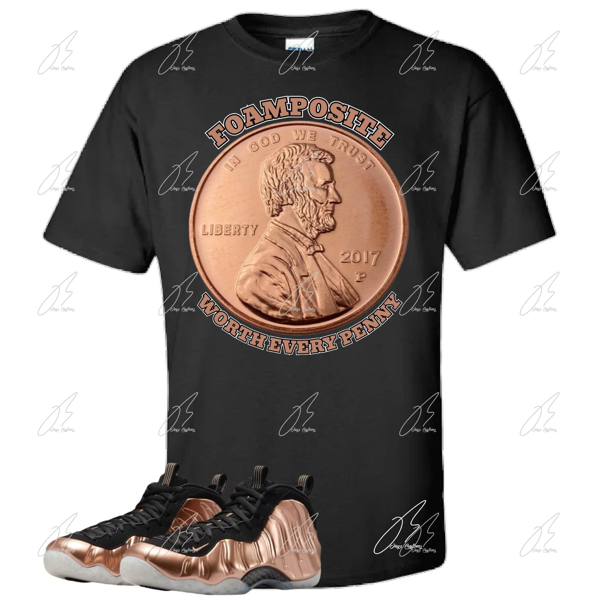 Air Foamposite One Copper Matching Shirt,Sneaker Graphic Tee,Best Gift,Birthday,Sneaker Match, Present,Adults & Kid,Mens,Valentine Gift