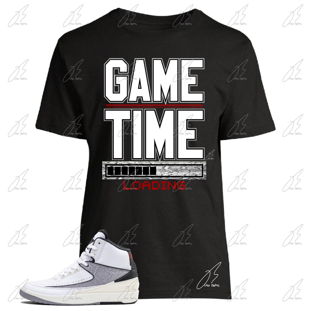 Shirt to Match Air Jordan Retro 2 Python White,game Time Graphic Tee ...