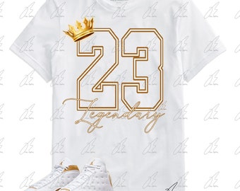 Shirt To Match Jordan 13 Wheat,23 Legendary Unisex Graphic Tee,Best Gift,Birthday,Sneaker Match,Mens Clothing,Couple Match,AJ13