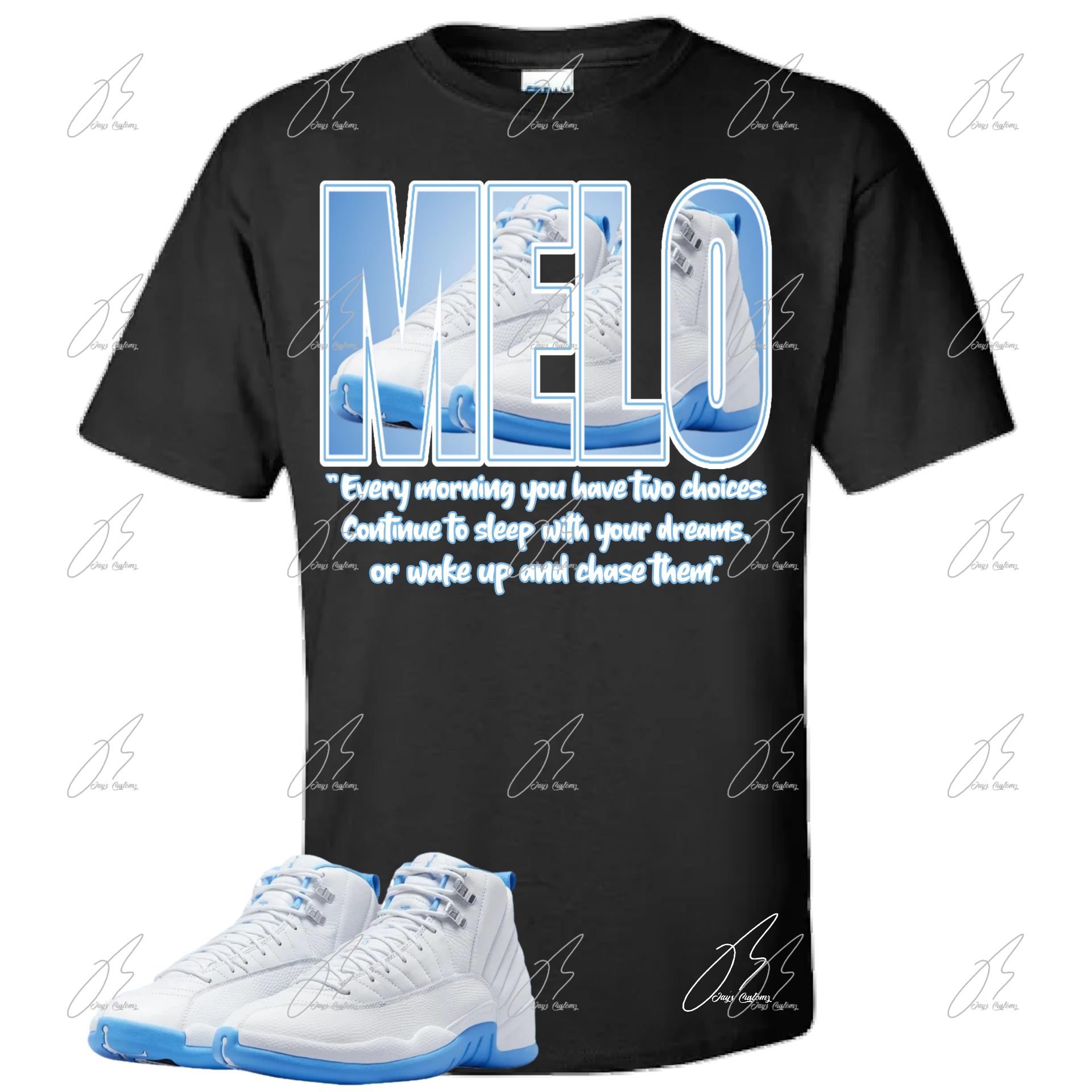 T-shirt Abbinata Sneaker AJ 12 Melo 2025 – Unisex, Cotone, Gildan 5000