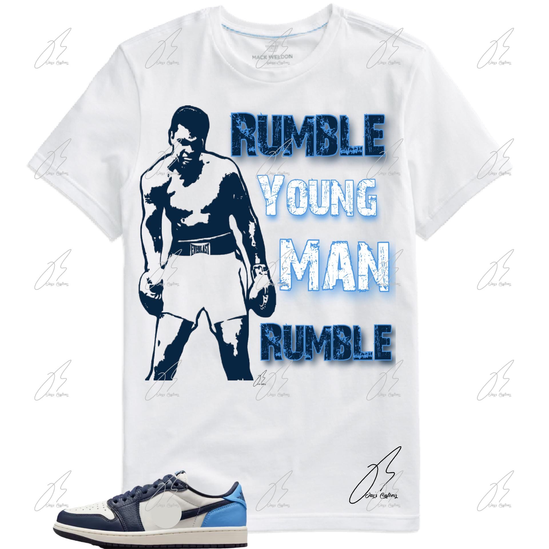 Shirt To Match Jordan 1 OBSIDIAN/UNC/Blue, Graphic Tee,Best Gift,Birthday,Sneaker Match,Mens Shirt,AJ1s,Adults & Kid,Mens Clothes,Rumble