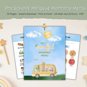 Preschool Morning Menu Printable Homeschool Preschool Worksheets Homeschool Menu Homeschool Resources Preschool Printable Alphabet