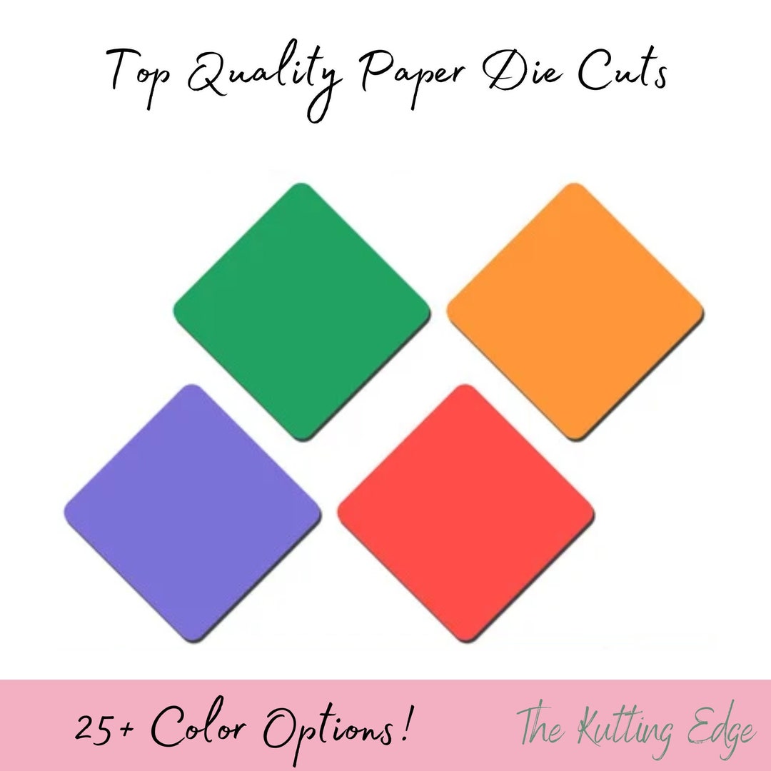 25 Pcs Paper Rounded Square Die Cut Cut Out Shape Etsy