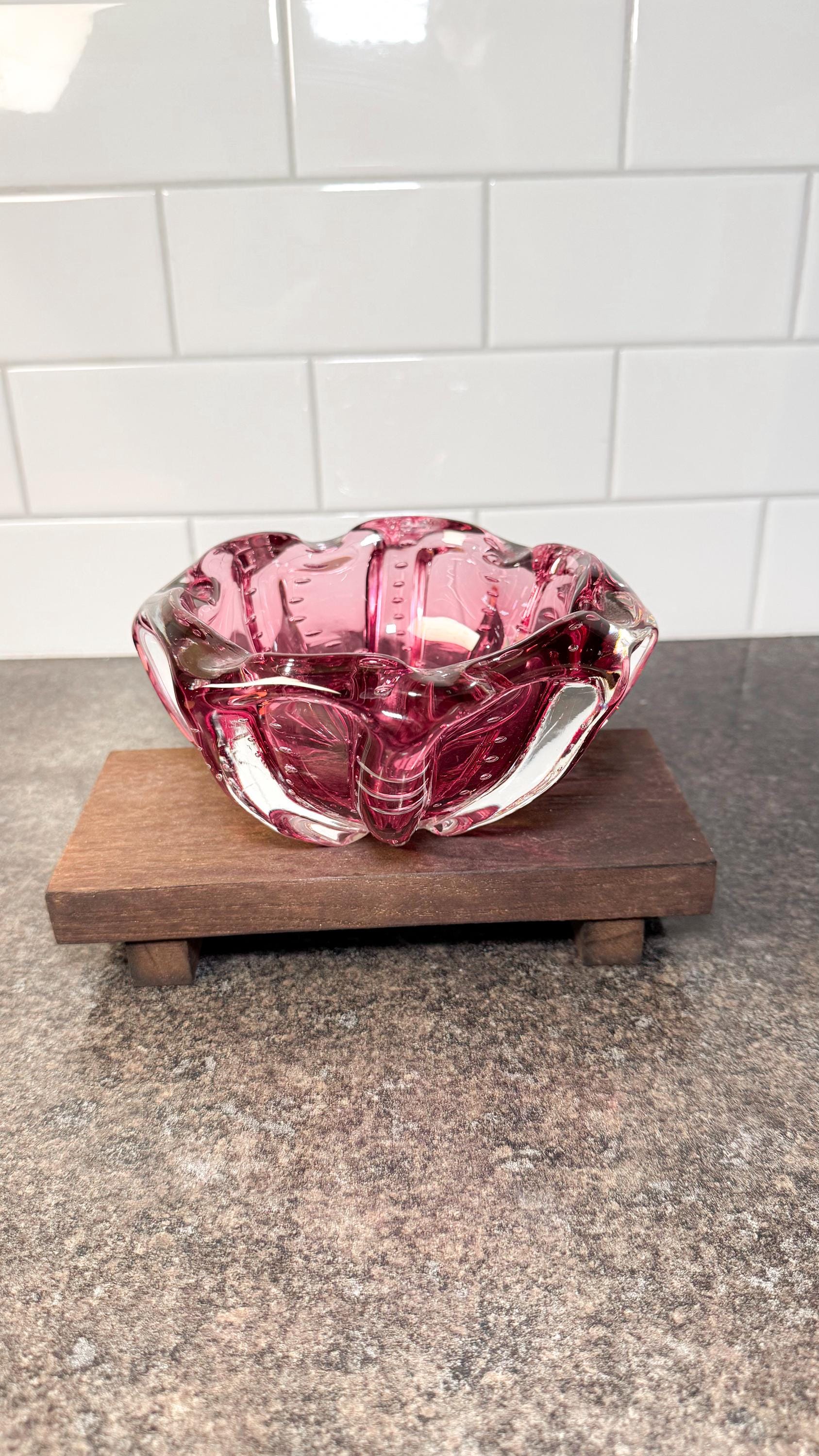Bol à Poisson En Verre Avec Support Métallique Décoratif, Fait Main, Finition Métallisée