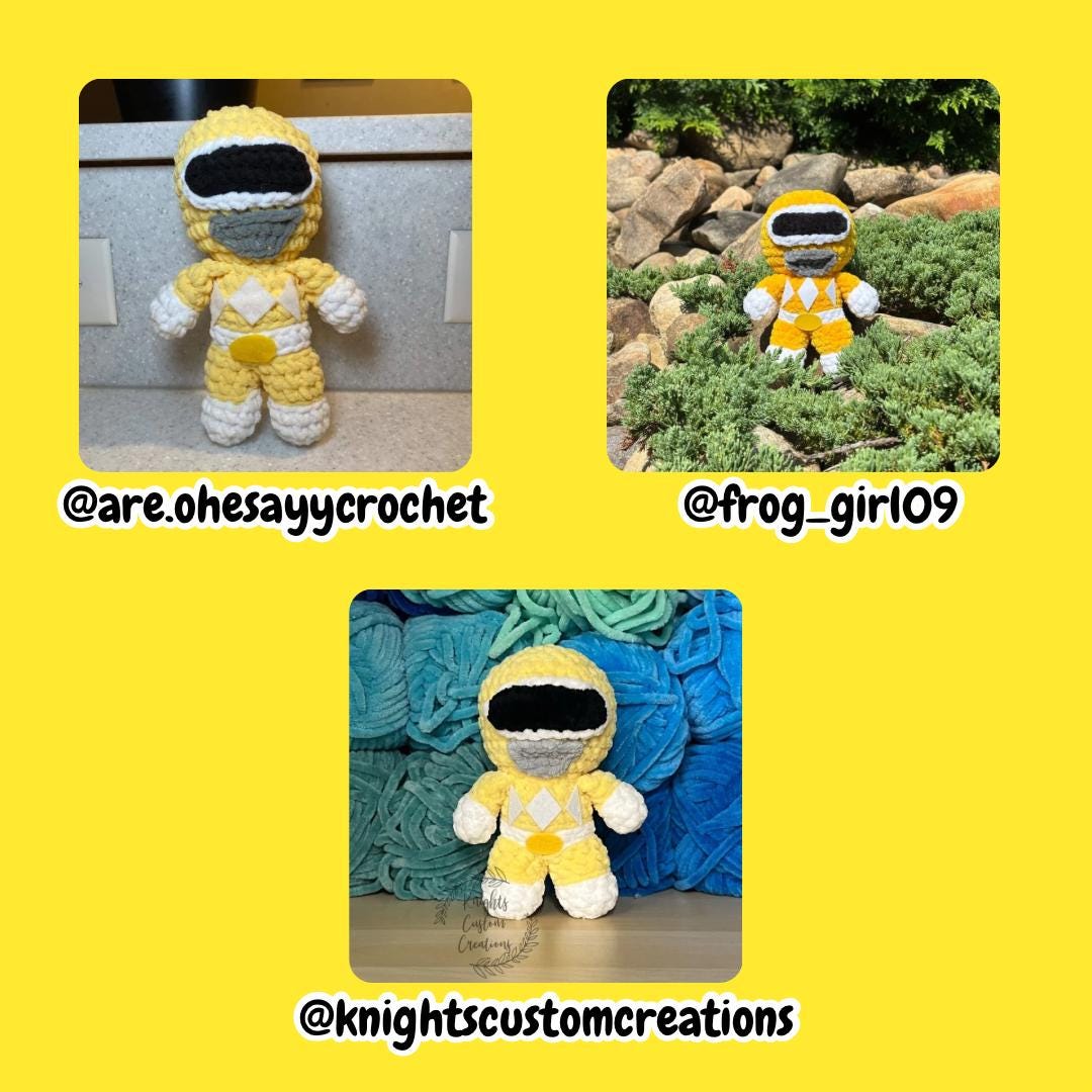 Little Ranger Pattern The Mighty Rangers Crochet Pattern| Low Sew| 90s Inspired| - Etsy