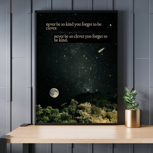 Marjorie Taylor Lyrics Art Print: Celestial Dark Academia Wall Decor