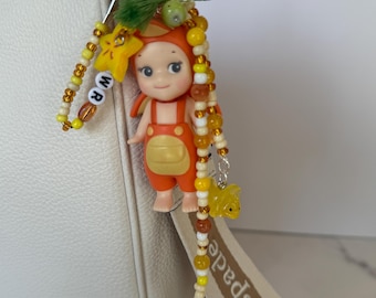 【送料&関税込】Miu Miu Multicolor Leather Keyring Authentic Vintage MIU MIU Leather Fringe Studs Flower