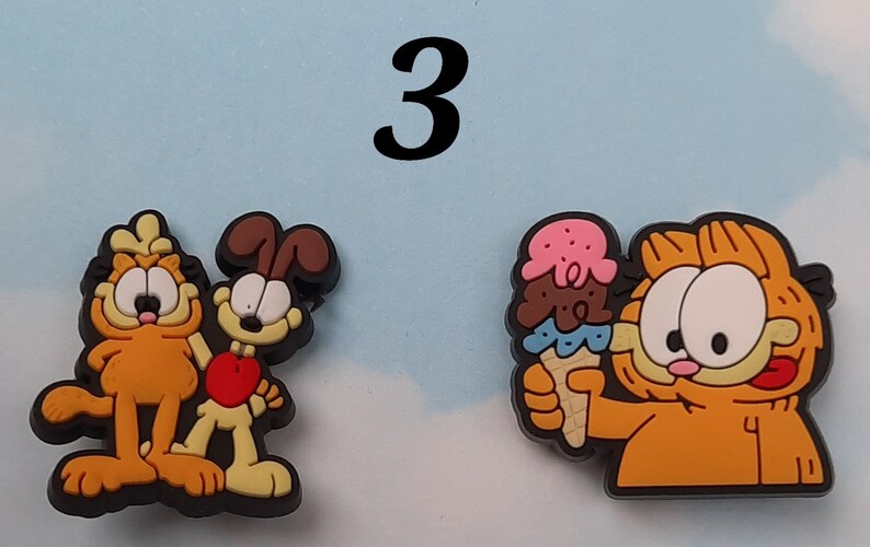 Garfield and Odie Croc Jibbitz Charms Etsy New Zealand