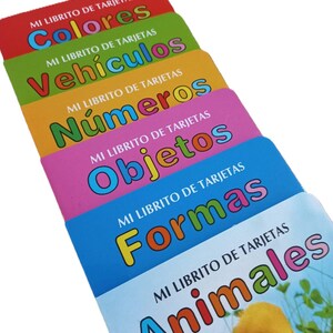 Set de Libros Educativos para Niños | Aprende Colores, Formas, Animales y Más | Libritos de Tarjetas Didácticas en Español